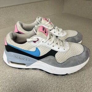 Nike Air Max‎ Systm GS White Blue Lightning Pink Kids Youth Size 4